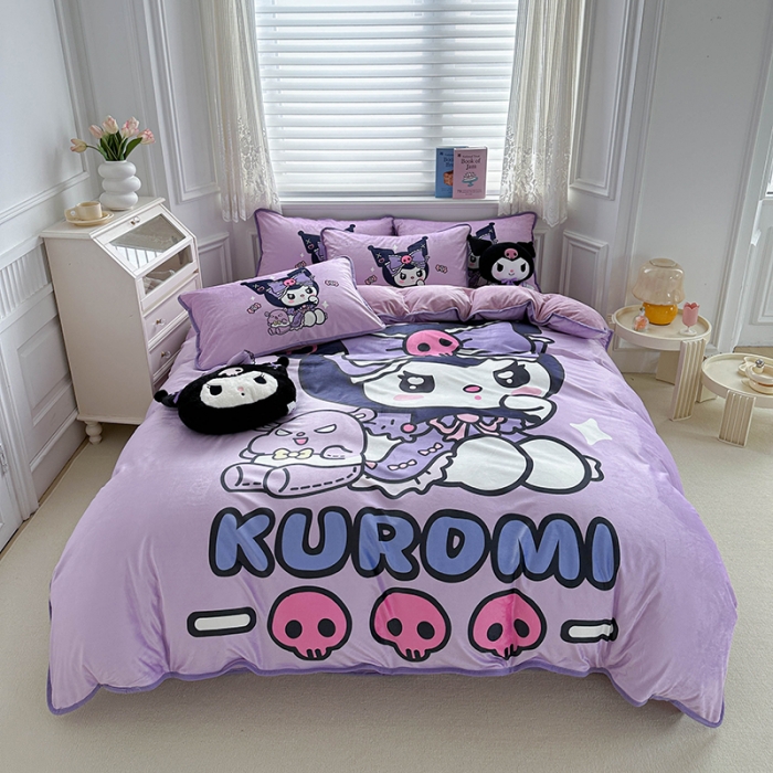 91家纺网 家纺一手货源 找家纺 蘭菲家纺 2023新款宝宝绒卡通印花四件套及单品 小库日记