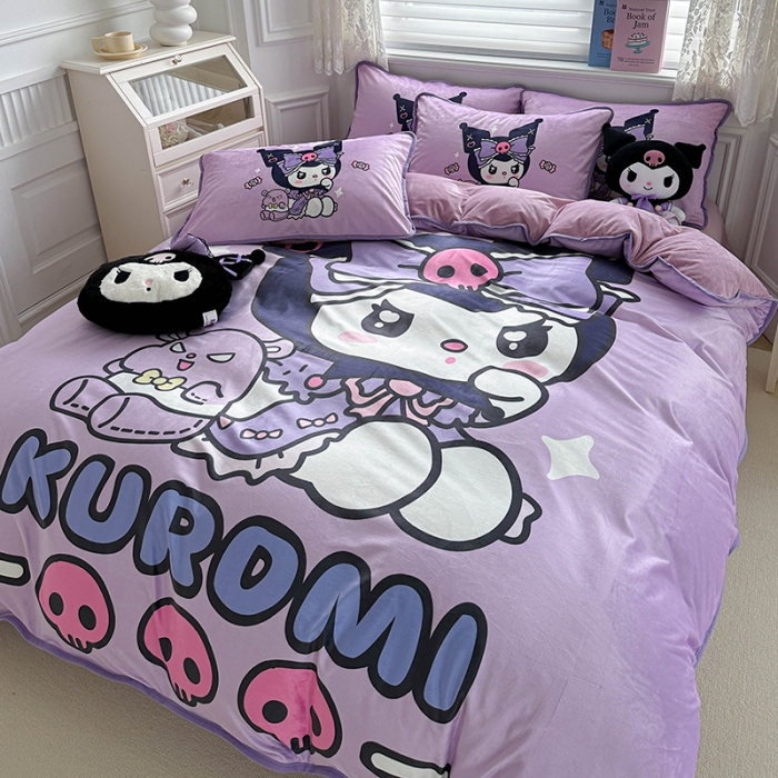 91家纺网 家纺一手货源 找家纺 蘭菲家纺 2023新款宝宝绒卡通印花四件套及单品 小库日记