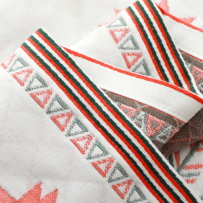 91家纺网 家纺一手货源 找家纺 朴尔家纺 2023新款波西米亚风优棉三层纱布枕巾 玛雅圆盘