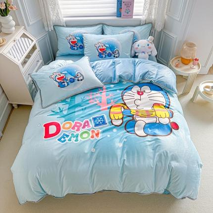 蘭菲家纺 2023新款宝宝绒卡通印花四件套及单品 愉爱