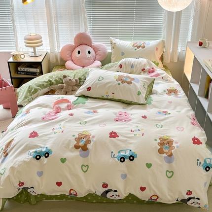 91家纺网 家纺一手货源 找家纺 （总）昔可 2023新款全棉萌趣卡通四件套