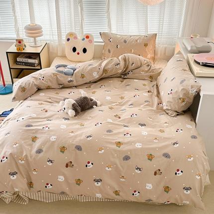 91家纺网 家纺一手货源 找家纺 （总）昔可 2023新款全棉萌趣卡通四件套