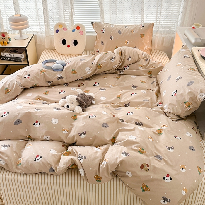 91家纺网 家纺一手货源 找家纺 （总）昔可 2023新款全棉萌趣卡通四件套