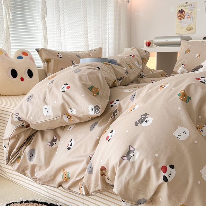 91家纺网 家纺一手货源 找家纺 （总）昔可 2023新款全棉萌趣卡通四件套