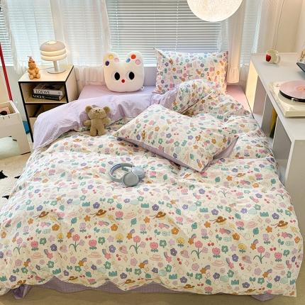 昔可 2023新款全棉萌趣卡通四件套 白日梦境