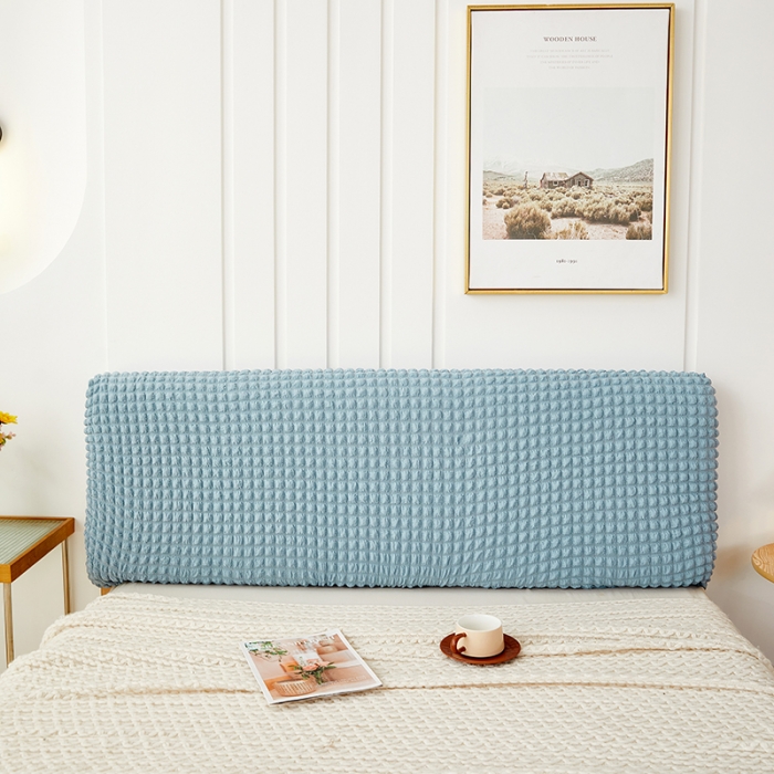 91家纺网 家纺一手货源 找家纺 丝绮鹿 2023新款爆米花系列床头罩 雾霾蓝