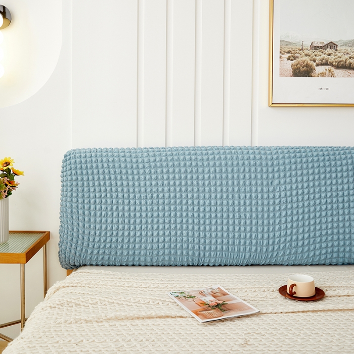 91家纺网 家纺一手货源 找家纺 丝绮鹿 2023新款爆米花系列床头罩 雾霾蓝