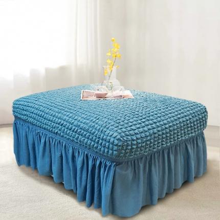 91家纺网 家纺一手货源 找家纺 （总）丝绮鹿 2023新款爆米系列花脚凳套裙边款