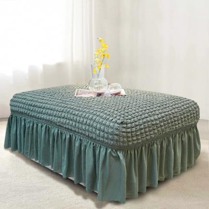 91家纺网 家纺一手货源 找家纺 （总）丝绮鹿 2023新款爆米系列花脚凳套裙边款