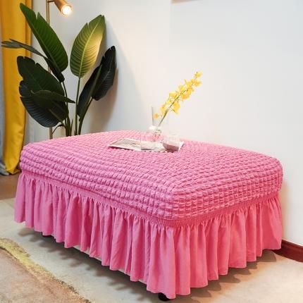 91家纺网 家纺一手货源 找家纺 （总）丝绮鹿 2023新款爆米系列花脚凳套裙边款