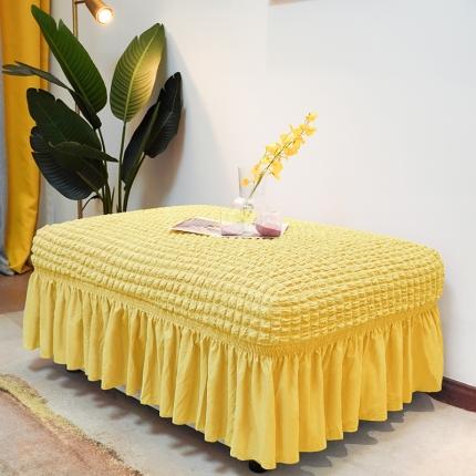 91家纺网 家纺一手货源 找家纺 （总）丝绮鹿 2023新款爆米系列花脚凳套裙边款