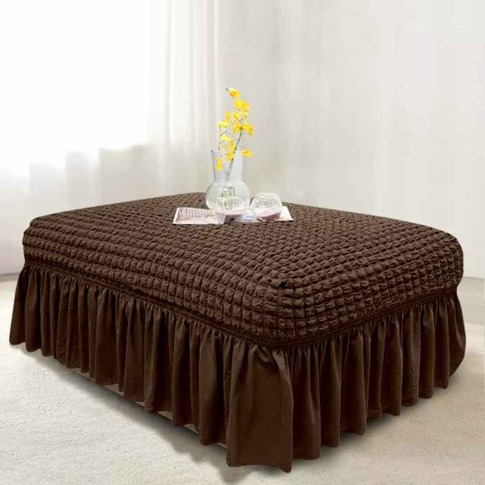 91家纺网 家纺一手货源 找家纺 （总）丝绮鹿 2023新款爆米系列花脚凳套裙边款