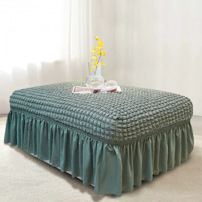 91家纺网 家纺一手货源 找家纺 （总）丝绮鹿 2023新款爆米系列花脚凳套裙边款