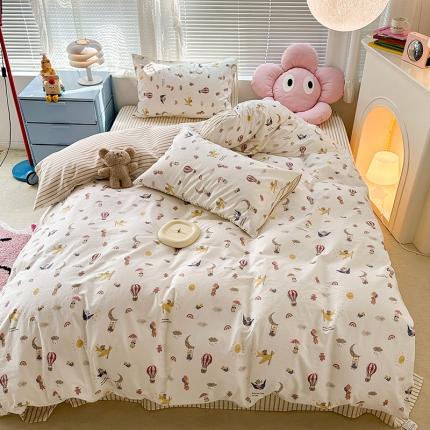 91家纺网 家纺一手货源 找家纺 （总）昔可 2023新款全棉卡通狗狗四件套