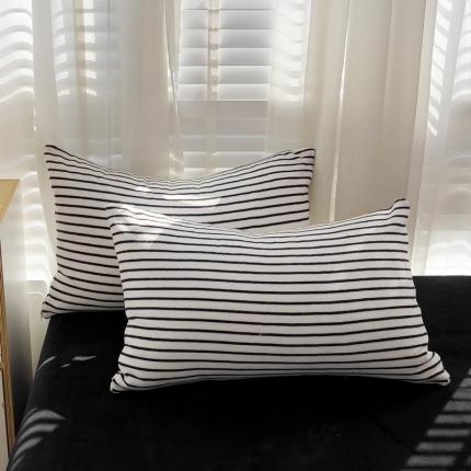 91家纺网 家纺一手货源 找家纺 （总）丽涵 2023秋冬新品多巴胺风格牛奶绒条纹枕套