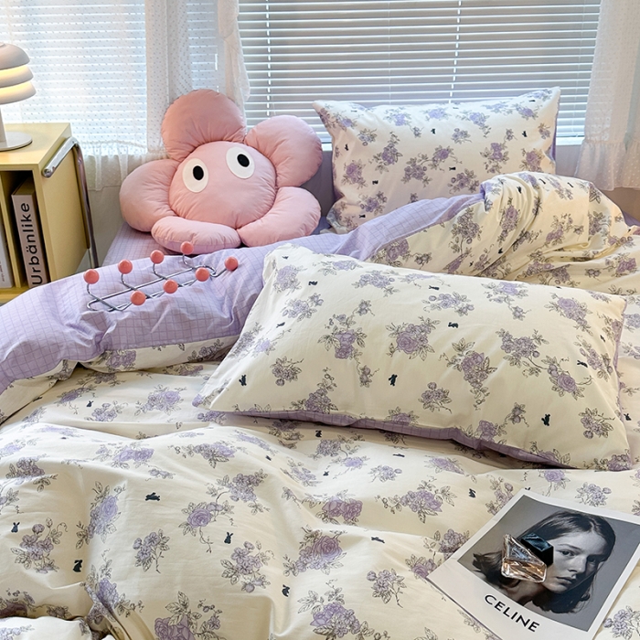 91家纺网 家纺一手货源 找家纺 （总）昔可 2023新款全棉卡通狗狗四件套