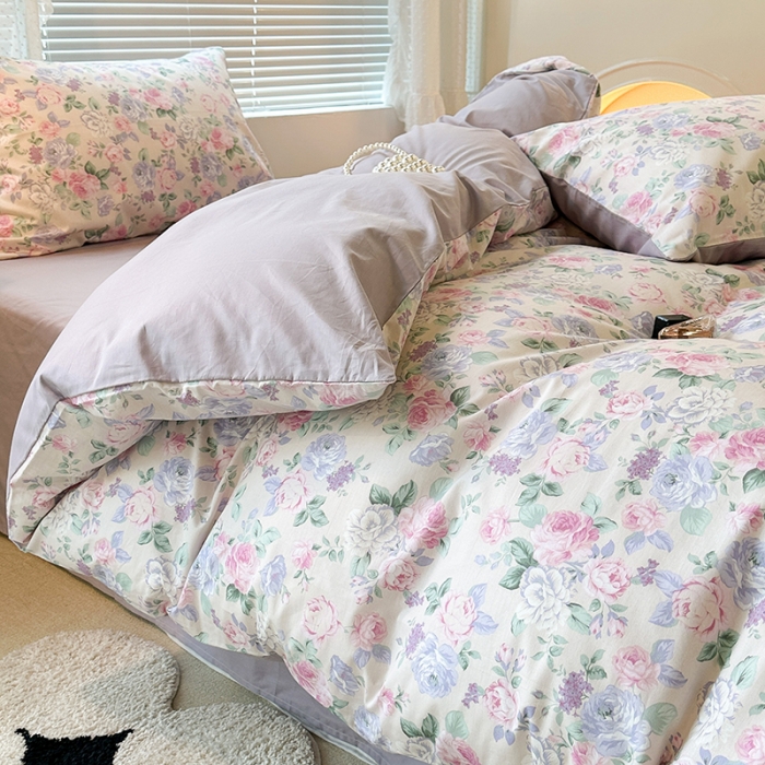 91家纺网 家纺一手货源 找家纺 昔可 2023新款全棉卡通狗狗四件套 梨花小调