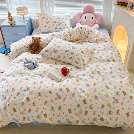 昔可 2023新款全棉卡通狗狗四件套 气球狗狗