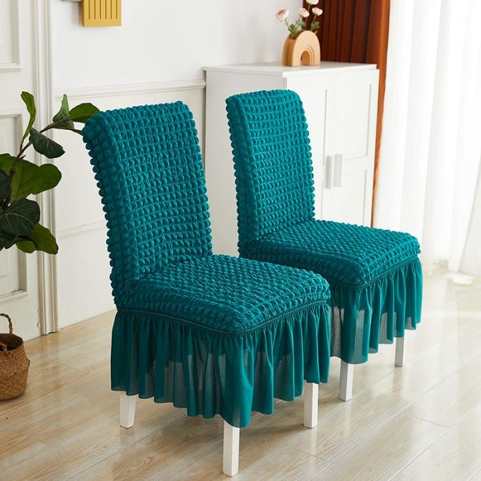 91家纺网 家纺一手货源 找家纺 （总）丝绮鹿 2023新款爆米花系列裙边椅子套