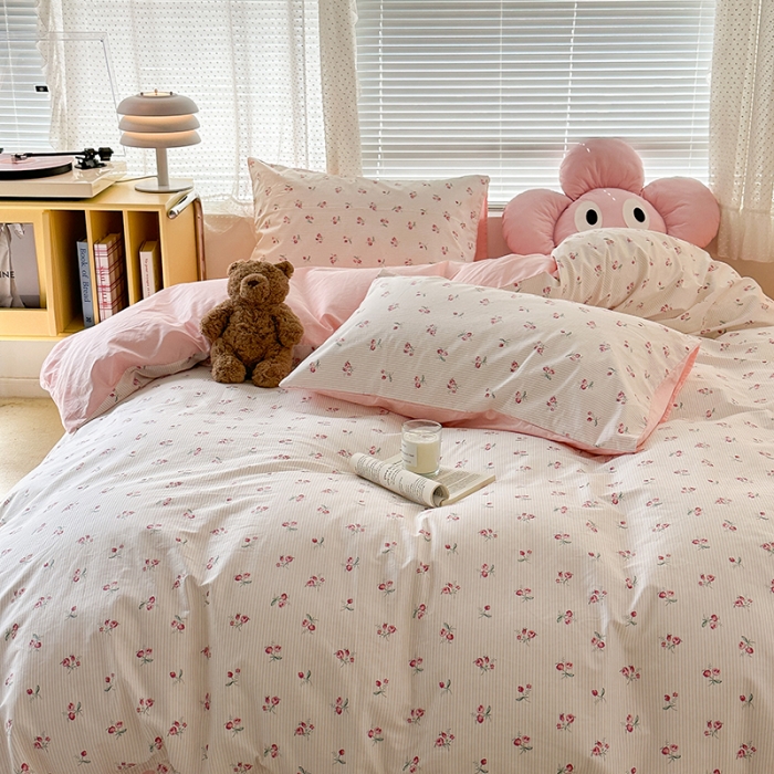 91家纺网 家纺一手货源 找家纺 昔可 2023新款全棉卡通狗狗四件套 小椿芽