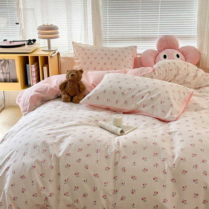 91家纺网 家纺一手货源 找家纺 昔可 2023新款全棉卡通狗狗四件套 小椿芽