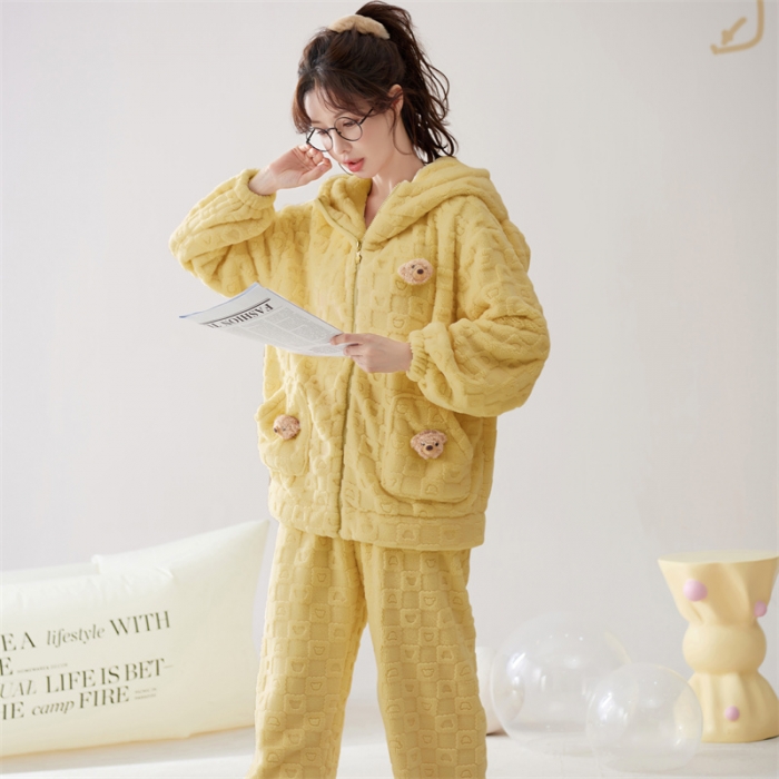 91家纺网 家纺一手货源 找家纺 洛兰沙 2023新款家居服女款w036