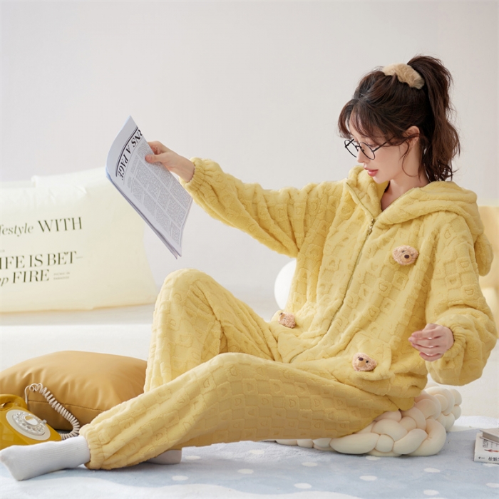 91家纺网 家纺一手货源 找家纺 洛兰沙 2023新款家居服女款w036