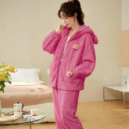 91家纺网 家纺一手货源 找家纺 洛兰沙 2023新款家居服w035