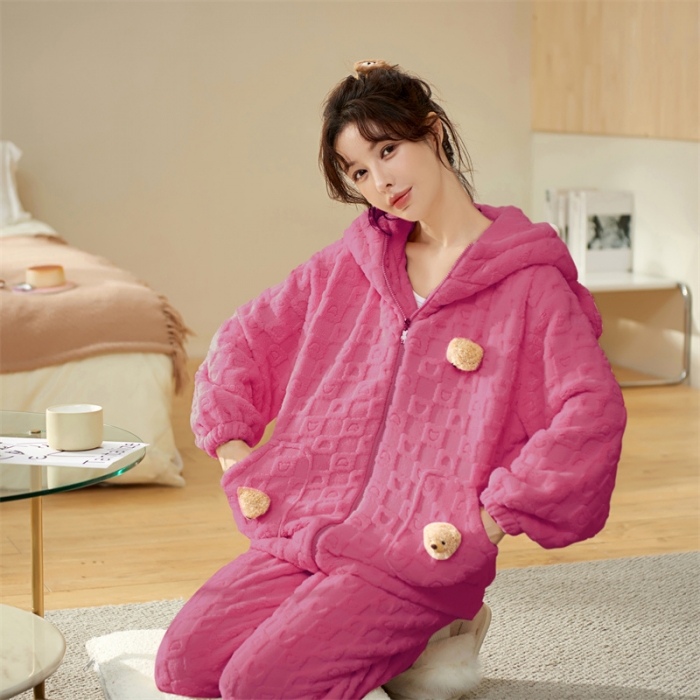 91家纺网 家纺一手货源 找家纺 洛兰沙 2023新款家居服w035