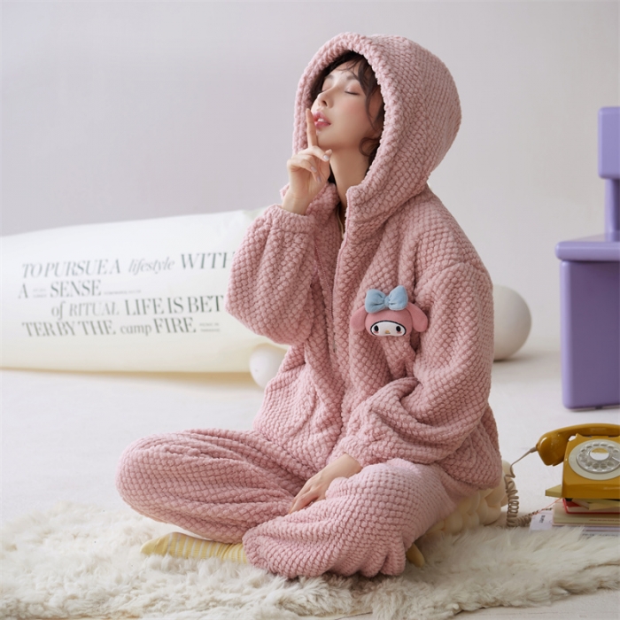 91家纺网 家纺一手货源 找家纺 洛兰沙 2023新款家居服w003