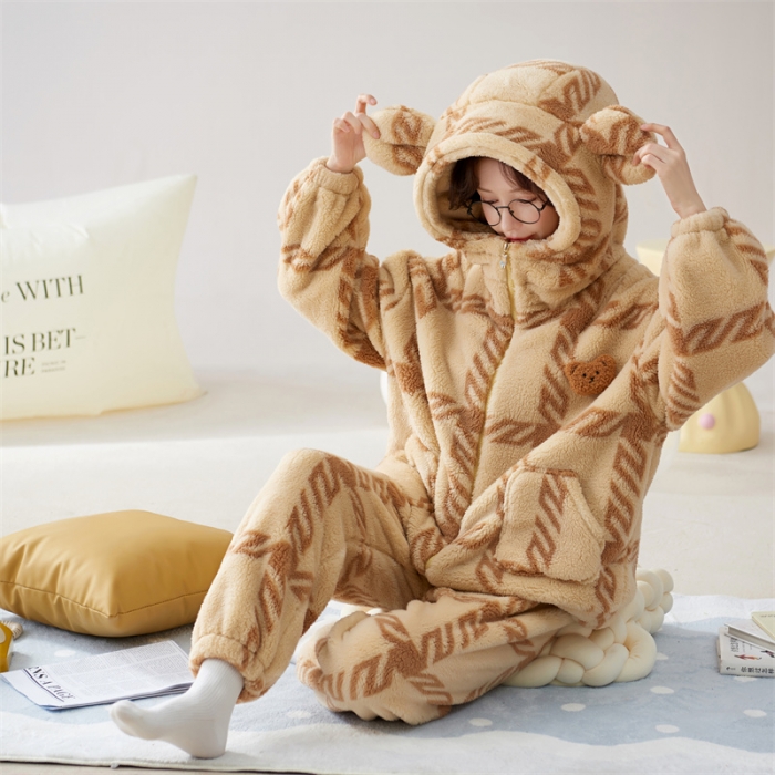 91家纺网 家纺一手货源 找家纺 洛兰沙 2023新款家居服w008