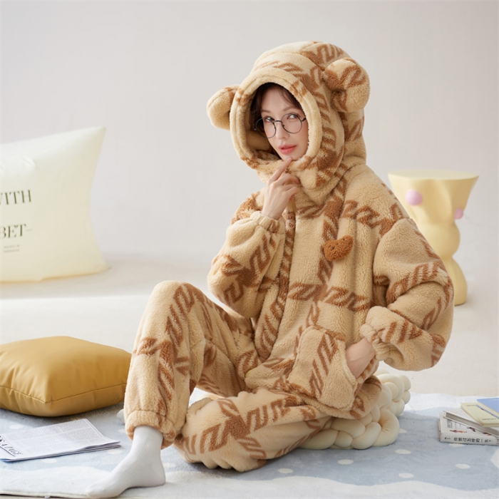 91家纺网 家纺一手货源 找家纺 洛兰沙 2023新款家居服w008