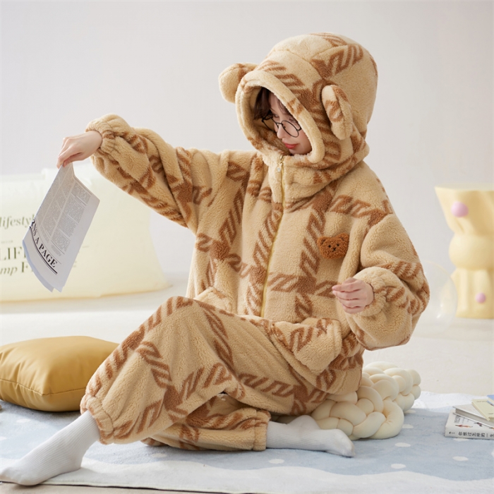 91家纺网 家纺一手货源 找家纺 洛兰沙 2023新款家居服w008