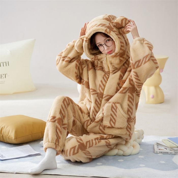 91家纺网 家纺一手货源 找家纺 洛兰沙 2023新款家居服w008