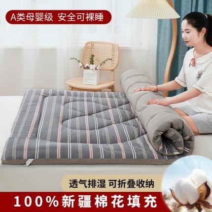 91家纺网 家纺一手货源 找家纺 （总）鑫棉坊 2023新款色织水洗棉棉花床垫