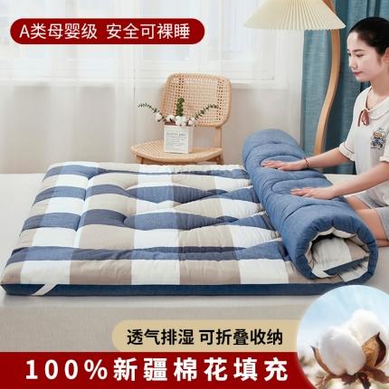 91家纺网 家纺一手货源 找家纺 （总）鑫棉坊 2023新款色织水洗棉棉花床垫