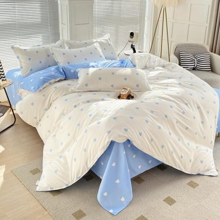 91家纺网 家纺一手货源 找家纺 楠沐 2025年新款亲肤水洗棉磨毛单被套 小心情