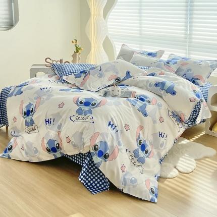 楠沐 2025年新款亲肤水洗棉磨毛单被套 史迪仔