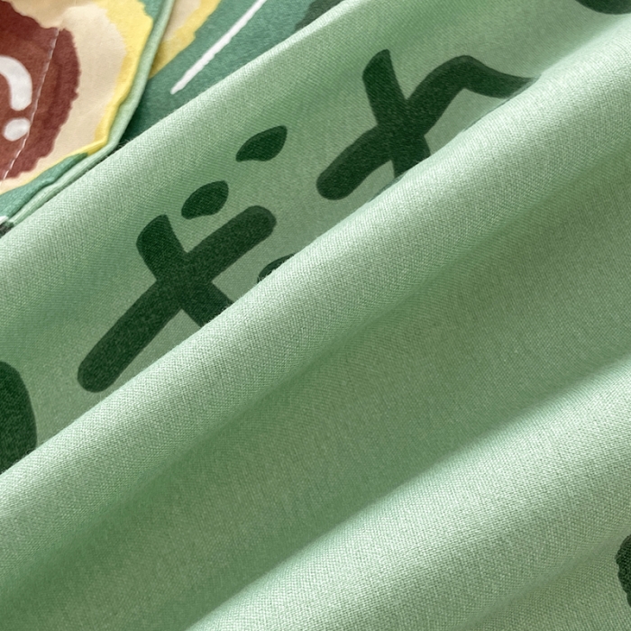 91家纺网 家纺一手货源 找家纺 楠沐 2025年新款亲肤水洗棉磨毛单被套 牛油果绿