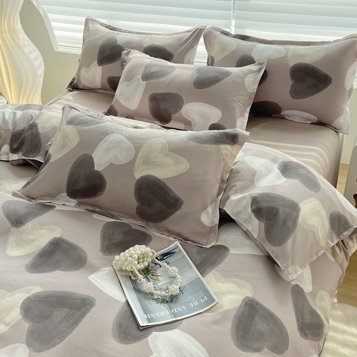 91家纺网 家纺一手货源 找家纺 楠沐 2025年新款亲肤水洗棉磨毛单被套 朱古力