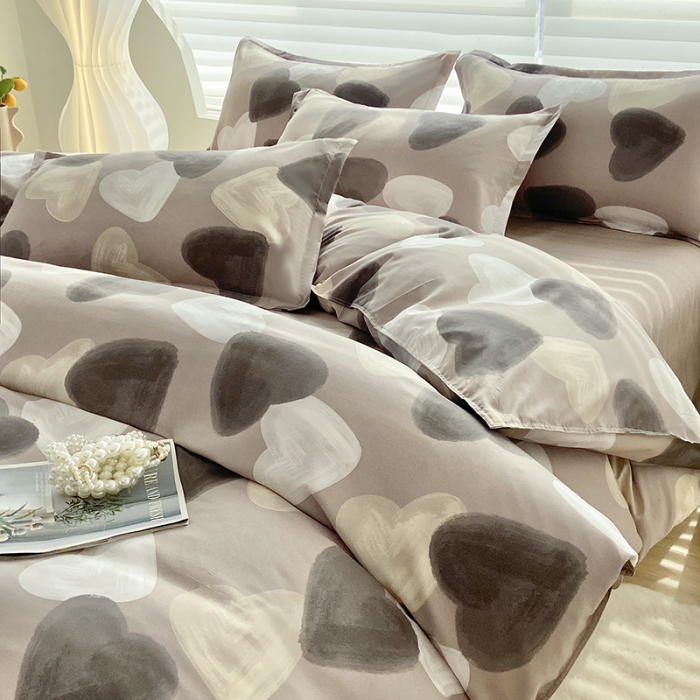 91家纺网 家纺一手货源 找家纺 楠沐 2025年新款亲肤水洗棉磨毛单被套 朱古力