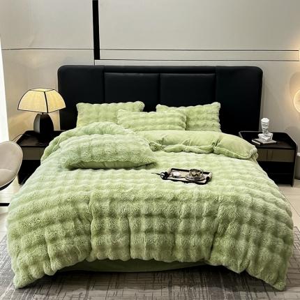 91家纺网 家纺一手货源 找家纺 （总）宜代光年 2023新款兔毛绒小泡泡四件套-泡泡绒系列