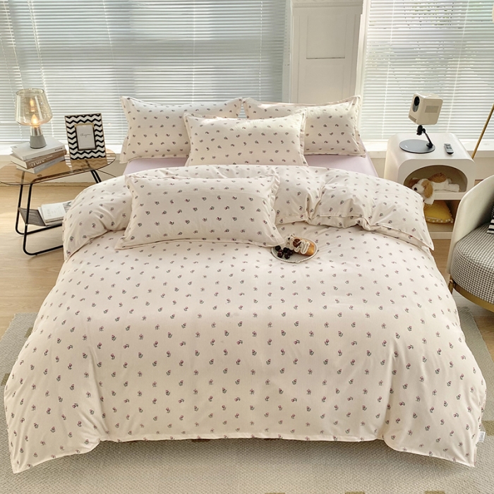 91家纺网 家纺一手货源 找家纺 楠沐 2025年新款亲肤水洗棉磨毛单被套 小月野