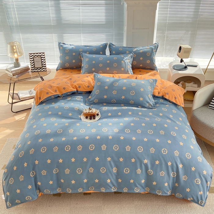 91家纺网 家纺一手货源 找家纺 楠沐 2025年新款亲肤水洗棉磨毛单被套 凯瑞拉