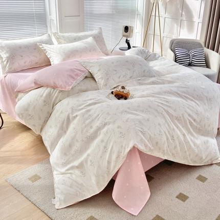 楠沐 2025年新款亲肤水洗棉磨毛单被套 水墨花