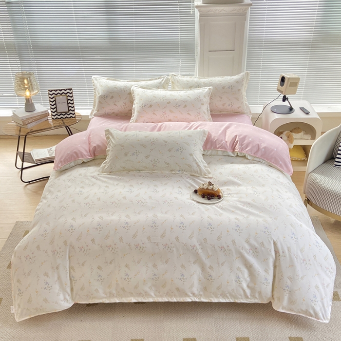 91家纺网 家纺一手货源 找家纺 楠沐 2026年新款亲肤水洗棉磨毛单被套 水墨花