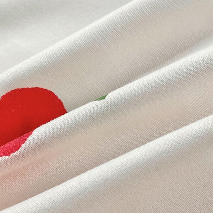 91家纺网 家纺一手货源 找家纺 楠沐 2025年新款亲肤水洗棉磨毛单被套 小樱桃