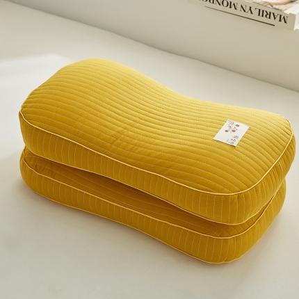 乐可全棉砂洗面包荞麦枕枕头枕芯 砂洗面包荞麦枕-黄色26*50cm
