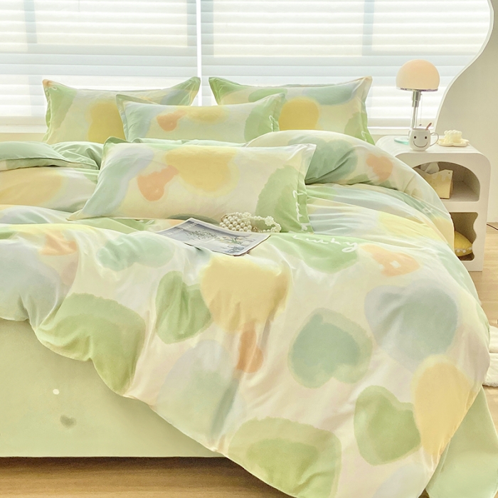 91家纺网 家纺一手货源 找家纺 楠沐 2026新款亲肤柔软芦荟棉美棉磨毛印花四件套