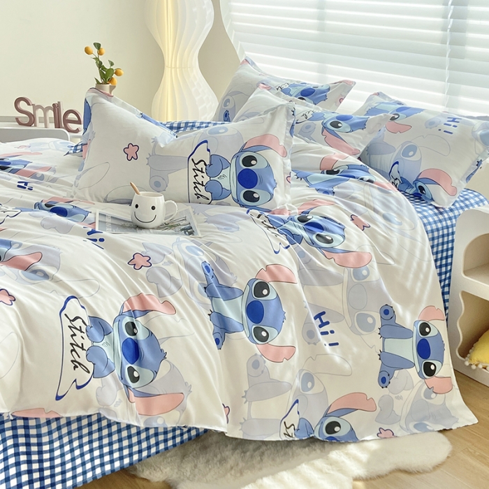 91家纺网 家纺一手货源 找家纺 楠沐 2025新款亲肤水洗棉磨毛四件套 史迪仔